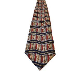 Vintage XMI‎ for Nordstrom Mens Neck Tie Red Hand sewn 100% Silk Made in USA